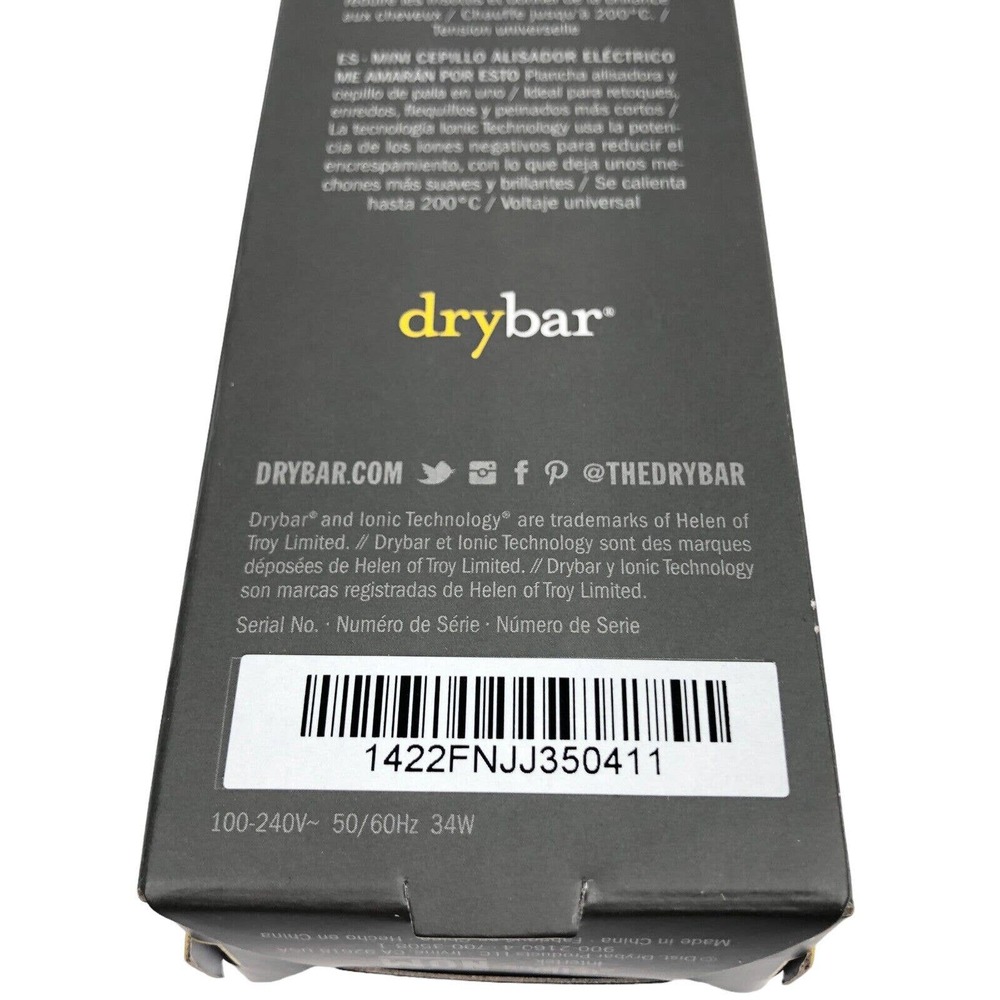 Drybar The Baby Brush Crush Heated Straightening Brush Travel Hair Straightener - Picture 10 of 10
